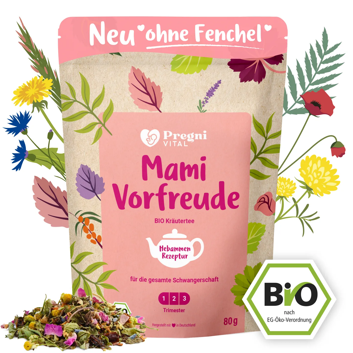 Mami Vorfreude – BIO Schwangerschaftstee (1.–3. Trimester)