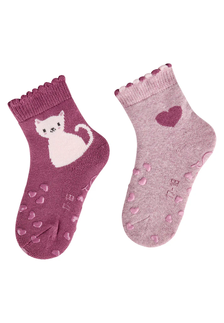 Second image of ABS Krabbelsocken Doppelpack | Rutschfeste Babysocken mit Innenfrottee