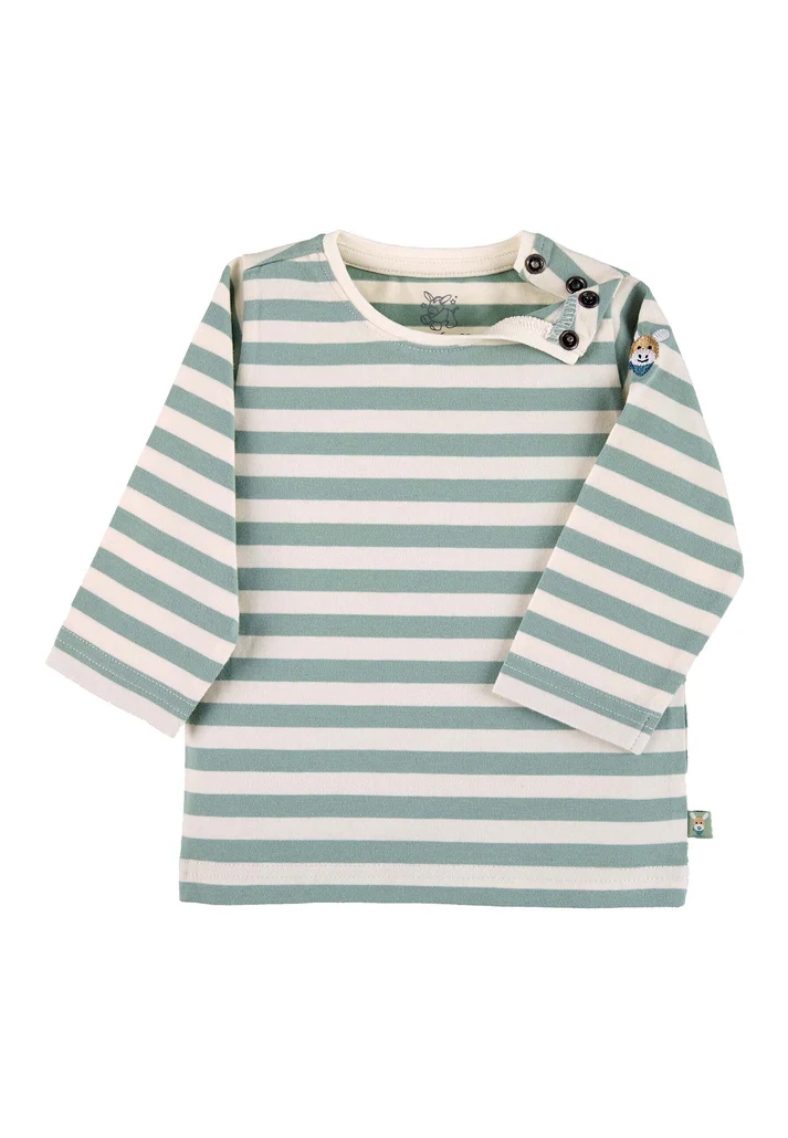 Second image of Sterntaler - GOTS Langarmshirt gestreift mit Emmi Stickerei – Bio-Baumwolle
