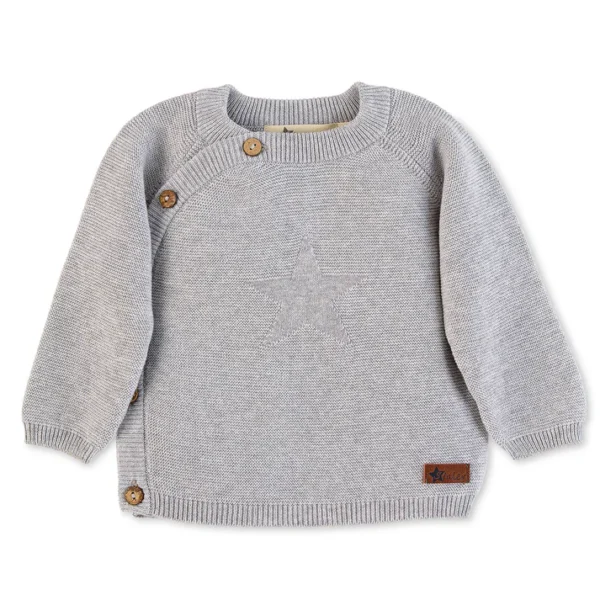 Sterntaler - GOTS Star Knitted Sweater - Organic Cotton & Wooden Buttons
