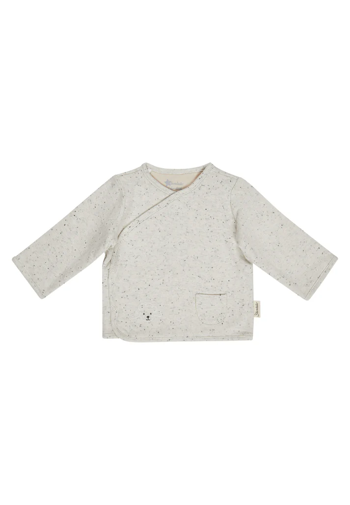 Sterntaler - Wickeljacke Baby mit Farbsprenkel – Weicher Jersey mit Schafmotiv