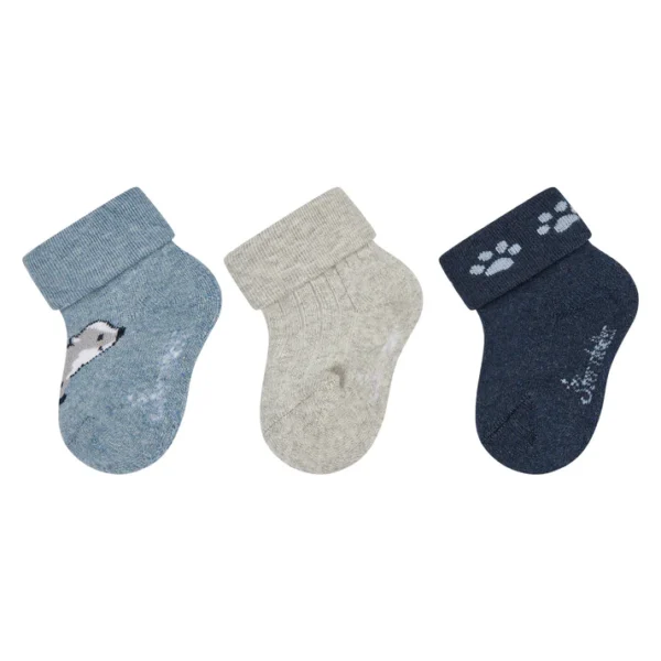 Sterntaler - Baby Socks 3 Pack with Envelope & Indoor Terry - Soft