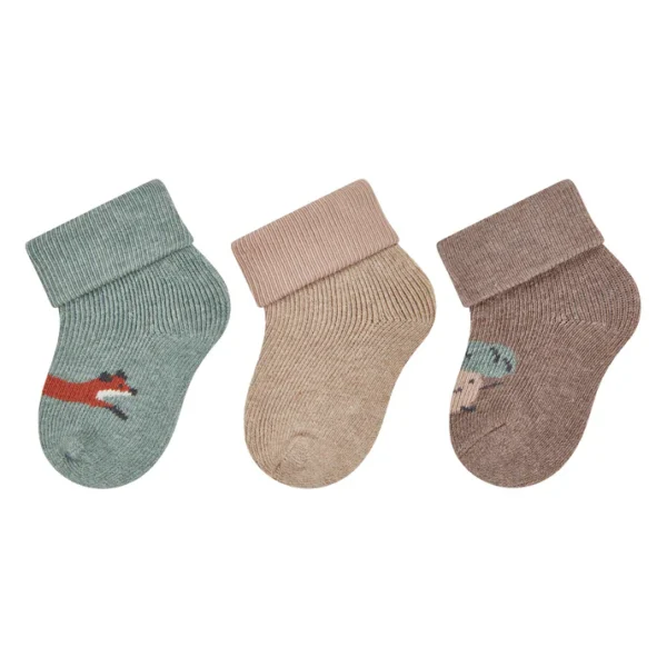 Sterntaler first offspring socks baby 3-pack mushroom and fox