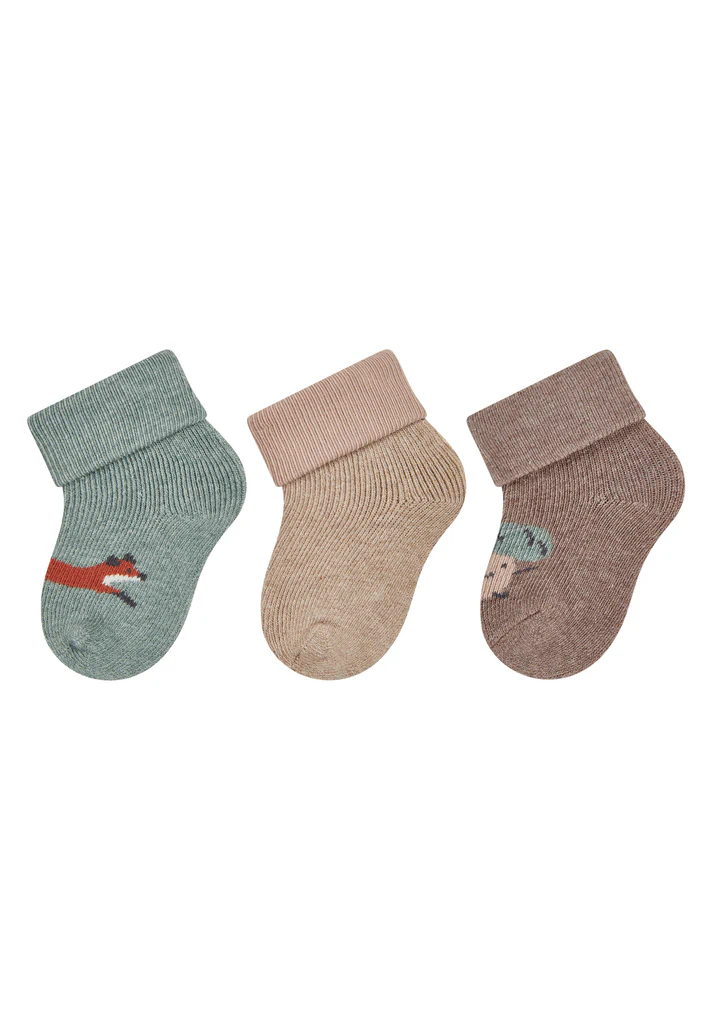 Sterntaler Erstlingssocken Baby 3er-Pack Pilz und Fuchs