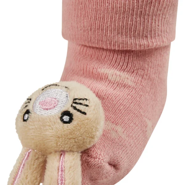 Sterntaler Baby Rattle Socks with 3D Animals - Sheep, Cat, Rabbit & Dog