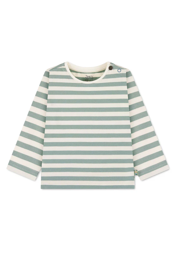 Sterntaler - GOTS Langarmshirt gestreift mit Emmi Stickerei – Bio-Baumwolle