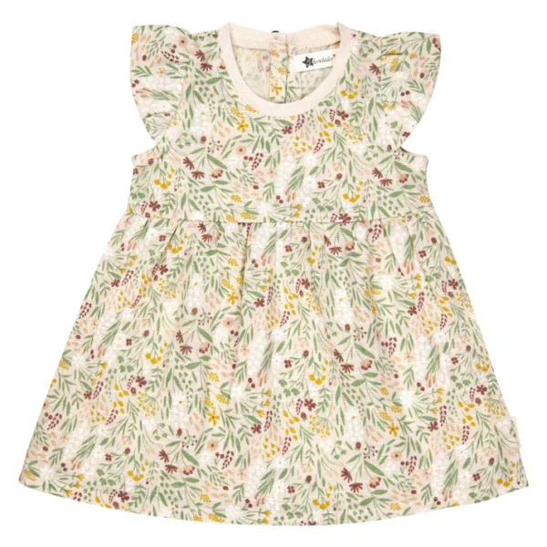 Sterntaler - Baby Dress with Garden Flowers & Cap Sleeves - Lightweight Cotton