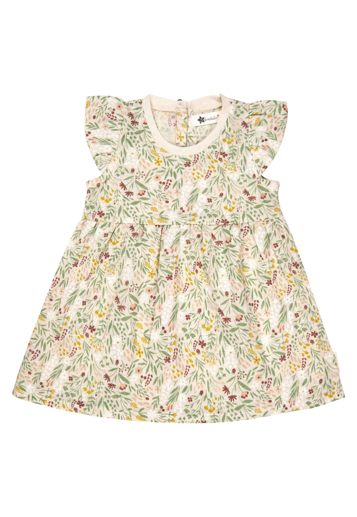 Sterntaler - Babykleid mit Gartenblumen & Flügelärmeln – Leichte Baumwolle