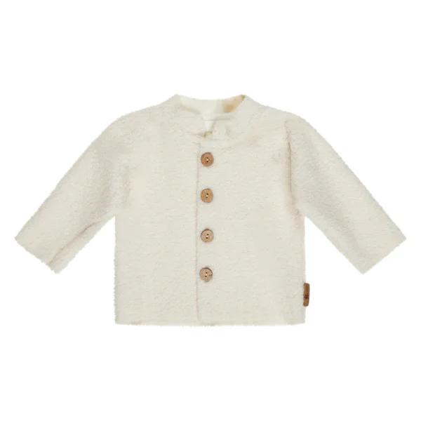 Sterntaler Babies Teddy Jacket - Soft Coconut Button Transition Jacket