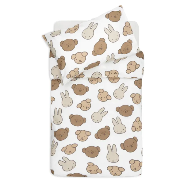 Jollein bed linen 100x140 cm - Miffy and Friends children's bed linen with cushion cover
