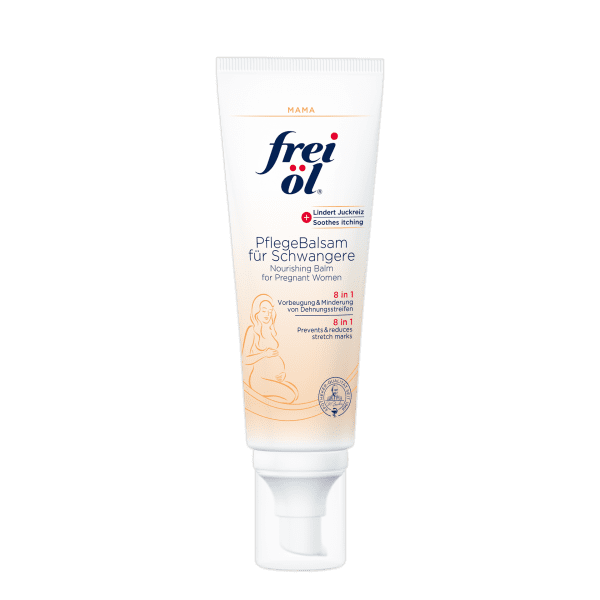 frei öl® PflegeBalsam für Schwangere – 8in1 Pflege gegen Dehnungsstreifen