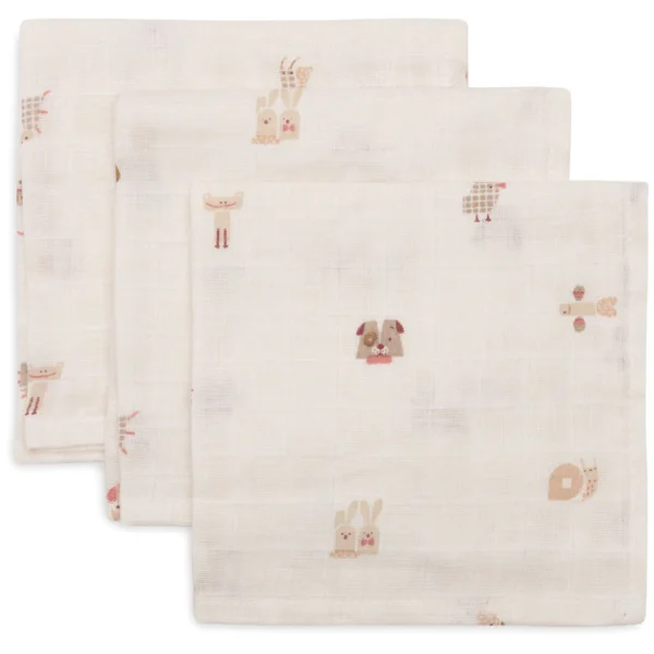 Jolle - burp cloths hydrophilic - 3-pack gauze cloths 31x31 cm