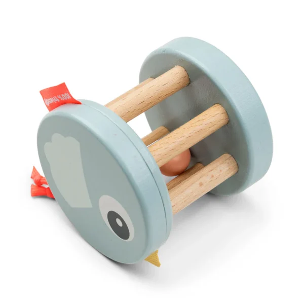 Birdee Blue Wooden Rattle