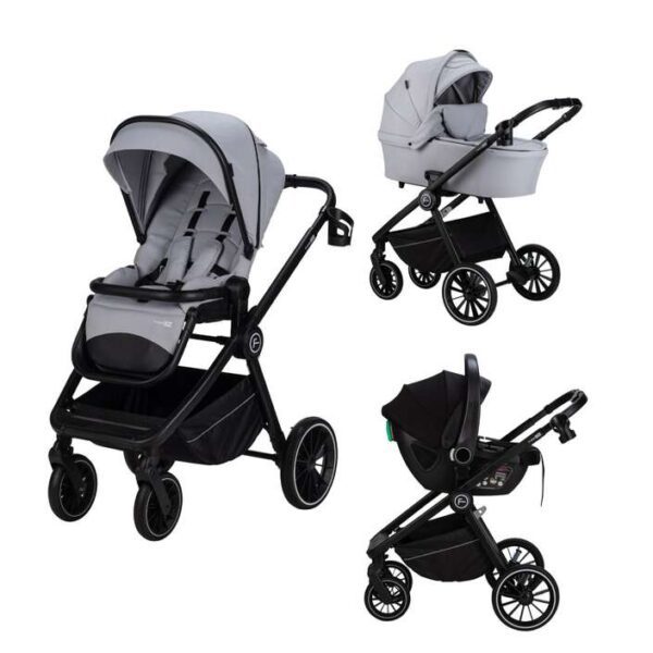 Freeon Grand 3-in-1 stroller | Complete set with baby bathtub, seat unit & cars