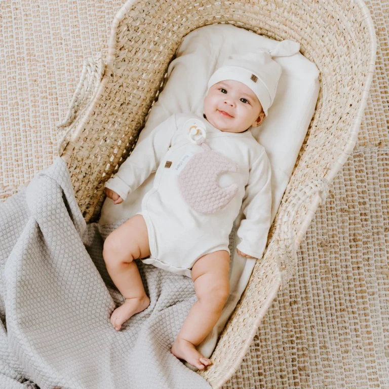 Second image of Baby’s Only - Knotenmütze Melange aus Bio-Baumwolle | Unisex 0-3/3-6 Monate