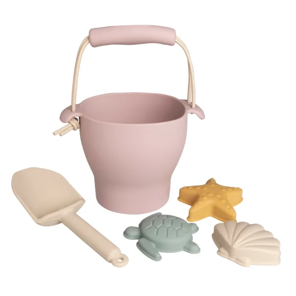 Baby's Only Silicone Sand Toy Set - Buckets, Shovel & Sand Molds