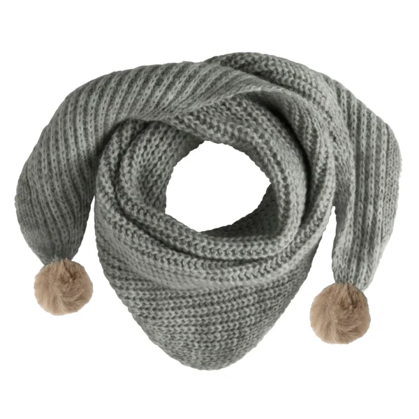 Baby's Only Polyacrylic Pompon Triangle Scarf - Unisex 3-36 Months/ 3-8 Years