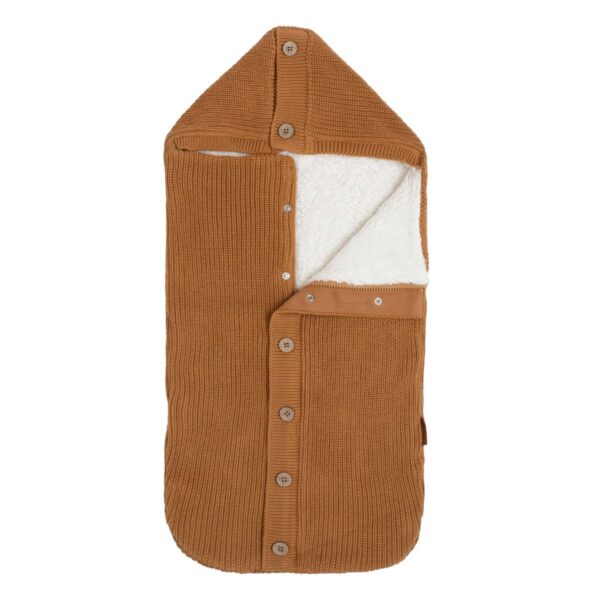 Baby's only stroller Soul Caramel footmuff with teddy lining - 100% organic cotton