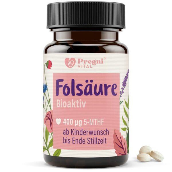 Pregnital Folic Acid Pills L-5-MTHF - Fertility & Pregnancy