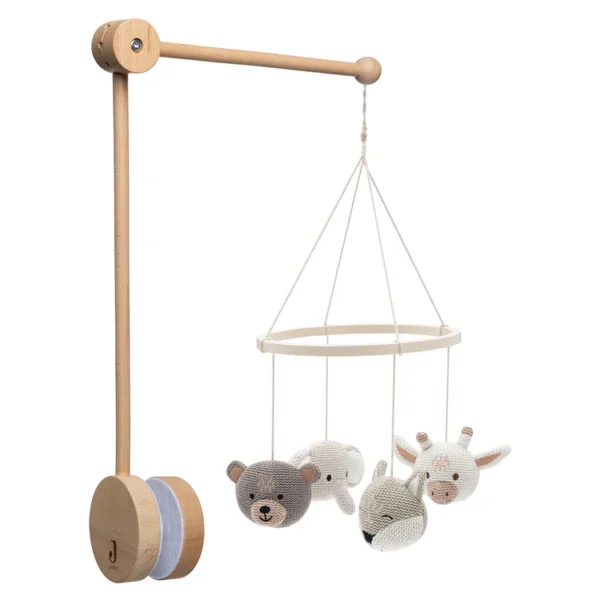 Jollein - Baby-Mobile Animals aus Holz mit süßen Tierfiguren