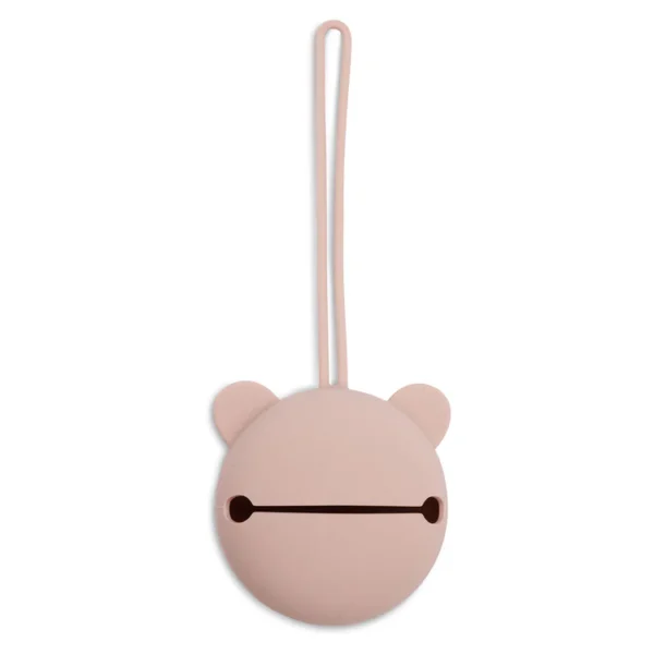 Jollein - Silicone Pacifier Case - Bear Head Ø7cm | Hygienic & stylish