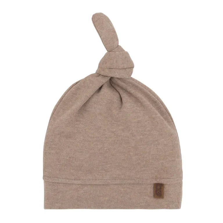 Baby’s Only - Knotenmütze Melange aus Bio-Baumwolle | Unisex 0-3/3-6 Monate