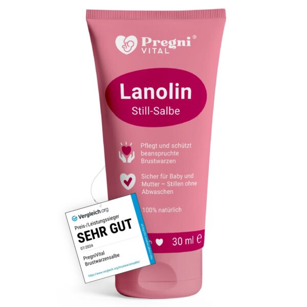 Pregnital Lanolin nipple ointment - 100% natural & safe for mom and baby