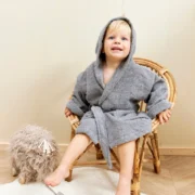 Bademantel Frottee mit Kapuze – Bild 3