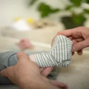 Baby Booties Bio Baumwolle - Stripe – Bild 2