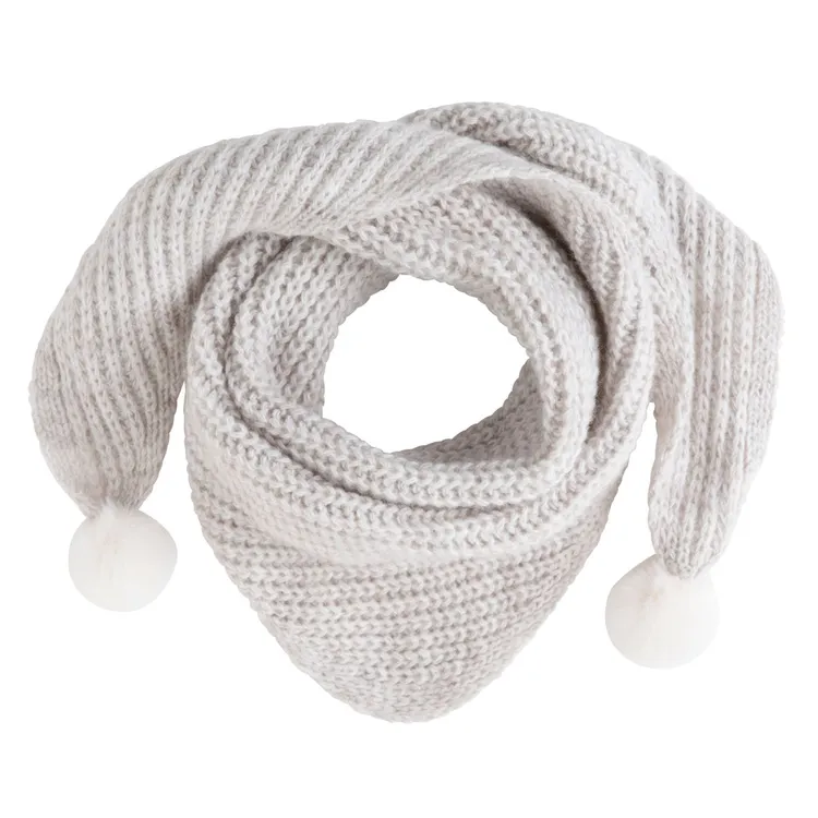 Dreiecksschal Kinder mit Pompon - Unisex
