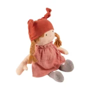 sigikid Stoffpuppe Brenda Bilipup für Kinder in Rosa und mit Zipfelmütze und Musselinkleid