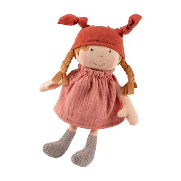 sigikid Stoffpuppe Brenda Bilipup für Kinder in Rosa und mit Zipfelmütze und Musselinkleid