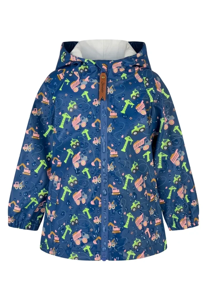 Sterntaler Kinder Regenjacke Baustelle ungefüttert in Jeans mit Farbwechsel-Effekt