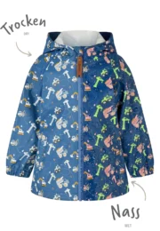 Sterntaler Kinder Regenjacke Baustelle ungefüttert in Jeans mit Farbwechsel-Effekt