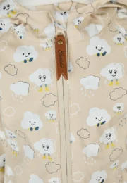 Sterntaler Kinder Regenjacke Wolken ungefüttert in Beige mit Farbwechsel-Effekt