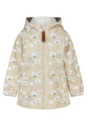 Sterntaler Kinder Regenjacke Wolken ungefüttert in Beige mit Farbwechsel-Effekt
