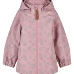 Gefütterte Kinder Regenjacke mit reflektierenden Blumen und abnehmbarer Kapuze
