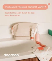 doomoo Mommy Vanity Wochenbett Pflegeset für Mamas in beiger Cordtasche