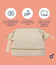 doomoo Mommy Vanity Wochenbett Pflegeset für Mamas in beiger Cordtasche