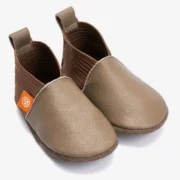 Orangenkinder SOFT Hausschuhe Elastie aus Naturleder in Beige