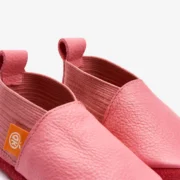 Orangenkinder SOFT Hausschuhe Elastie aus Naturleder in Pink