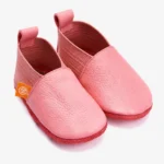 Orangenkinder SOFT Hausschuhe Elastie aus Naturleder in Pink