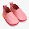 Orangenkinder SOFT Hausschuhe Elastie aus Naturleder in Pink