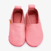 Orangenkinder SOFT Hausschuhe Elastie aus Naturleder in Pink