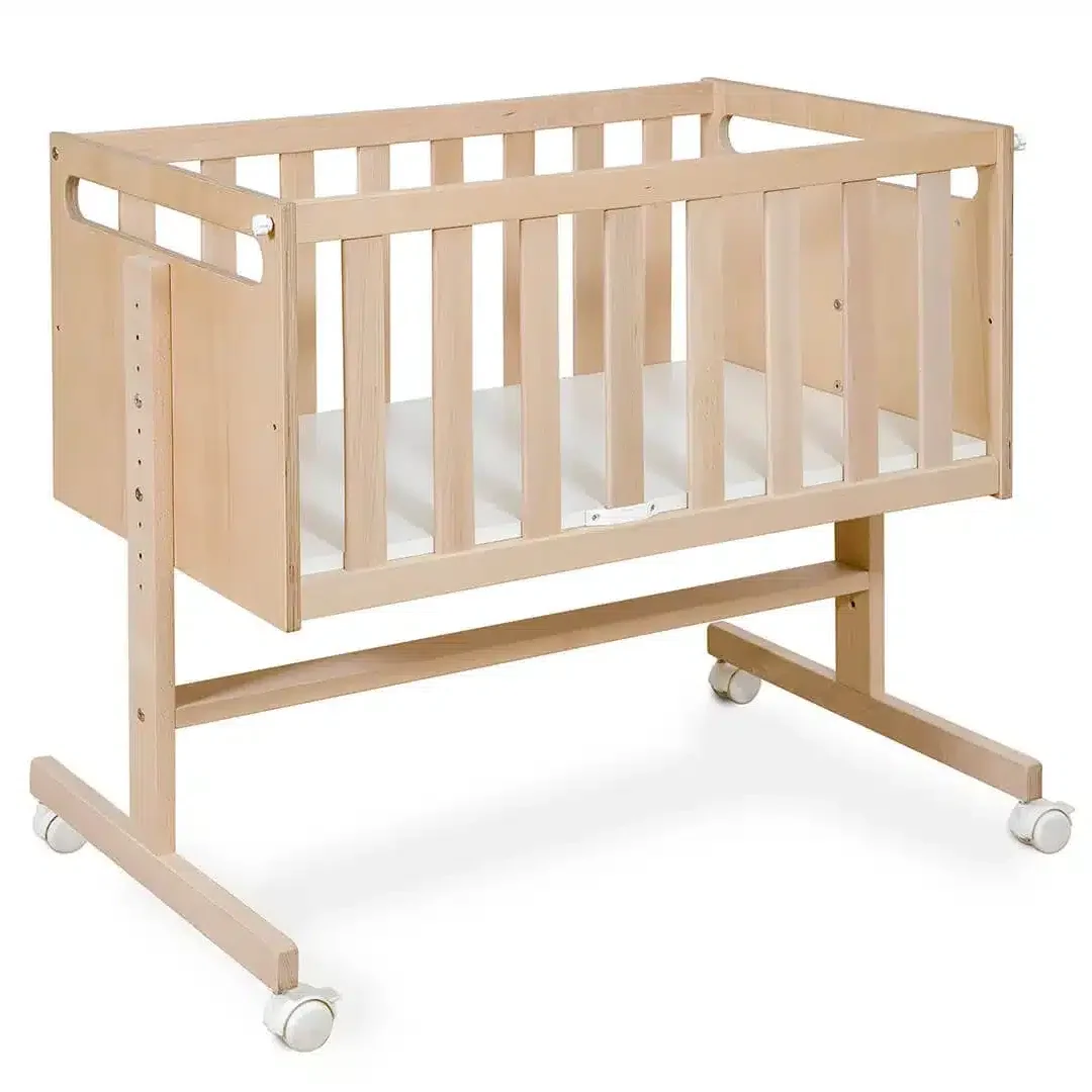 Micuna You & Me Plus Beistellbett in Natur