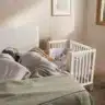 Mini Converbaby Beistellbett Weiß/Natur