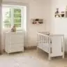 Babybett Luciana 120 × 60 cm in Weiß mit Motivdruck