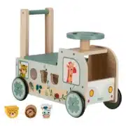 Holzrutscher Jungle mit Schiebegriff, seitlichen Motorikspielen