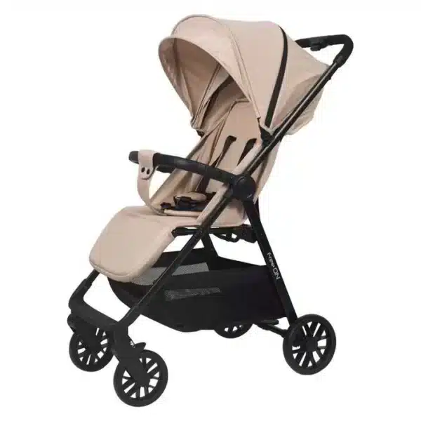 Kinderwagen Velo in Grau mit großem Verdeck, Schutzbügel und Einkaufskorb